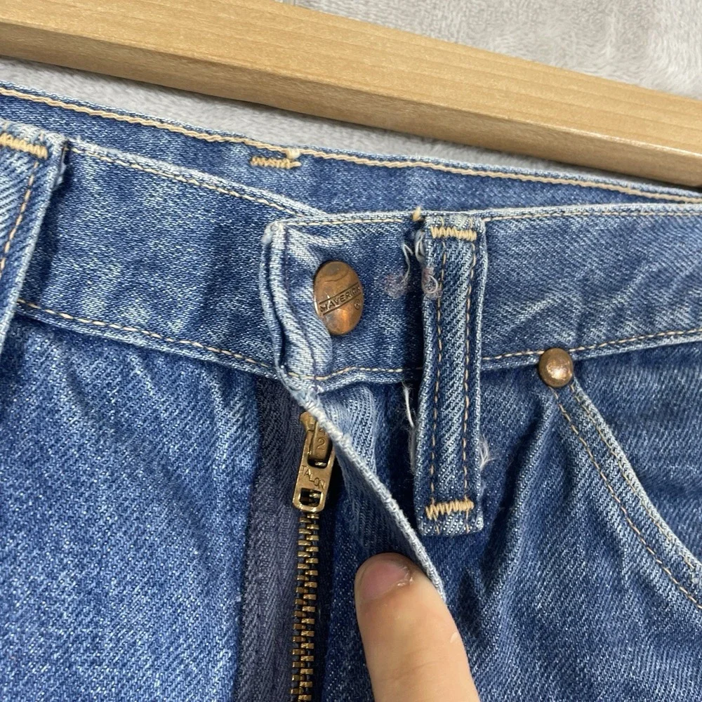 Vtg 60s Sanforized Blue Bell Wrangler Maverick Jeans Kids 10 24x24 Repaired True